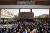 تجمع جمعی از کارگران نیشکر هفت‌تپه مقابل استانداری خوزستان+گزارش تصویری