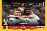 فینال زودرس انگلیس-فرانسه در مرحله یک چهارم نهائی جام جهانی
