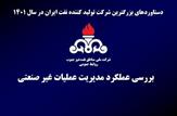 دستاوردهای مدیریت عملیات غیرصنعتی مناطق نفت خیز جنوب در سال 1401