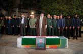 اقامه نماز رهبر انقلاب بر پیکر سردار شهید سید رضی موسوی|عکس